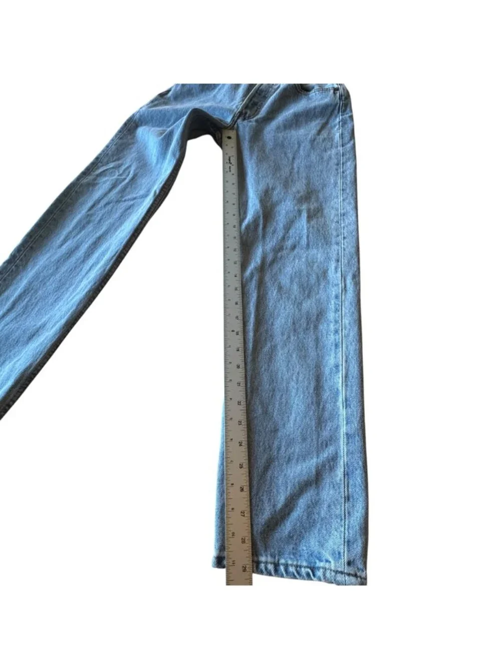 Women's Denim Jeans Levi's 501 Vintage 1990s Button Fly Light Wash Size 28 X 30 - Picture 7 of 12